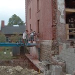 Cleaning the brick 2- east side