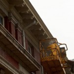 Cleaning the brick on the west side