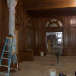 Staining the Lobby Woodwork 2