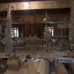 Stripping the finish in the Lobby