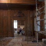 Stripping the finish in the Lobby 2