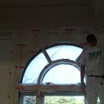 Stripping the paint in the dining room