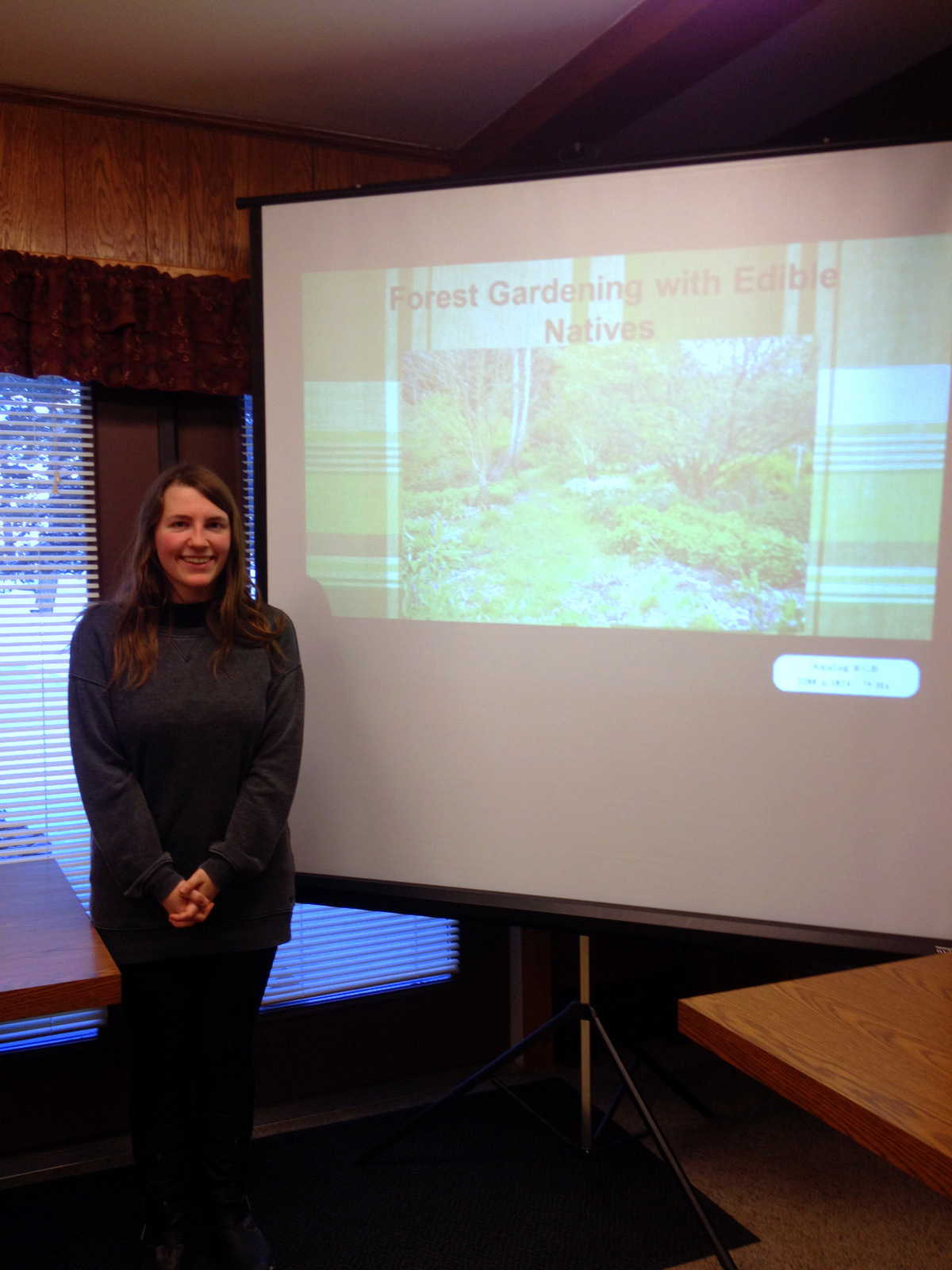Megan Pierce presenting her Senior Thesis