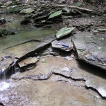 Bedrock fractures in a stream bed near Meadville, PA