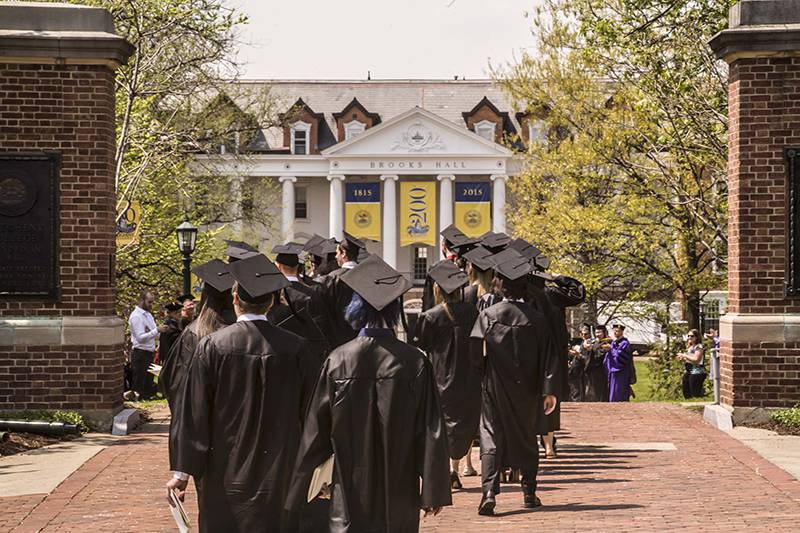 Graduates on Brooks Walk